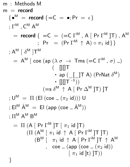 Figure 18. Methods for specifying the logical predicate interpre-tation for contexts and types