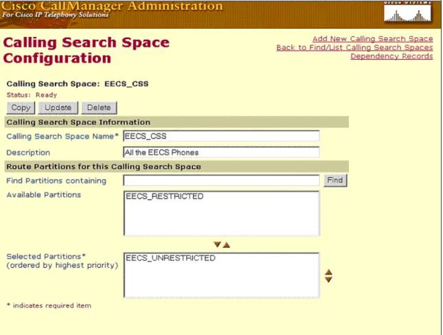Figure 4-2-3   Calling Search Space Configurations 