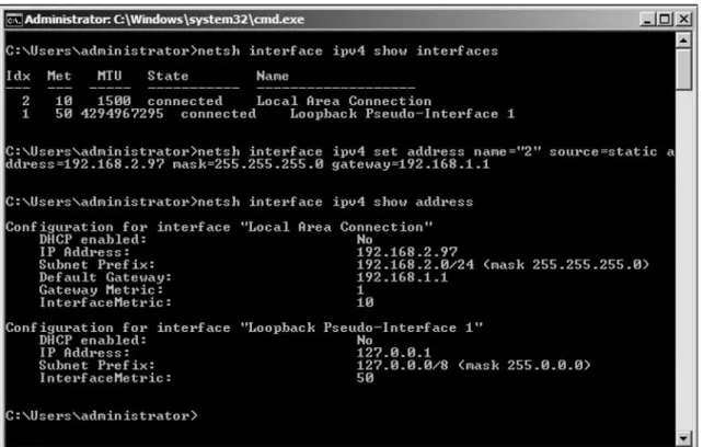 Figure 1.8  Setting an IP Address in Server Core