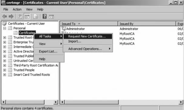 Figure 1.12  Certificates Snap-in