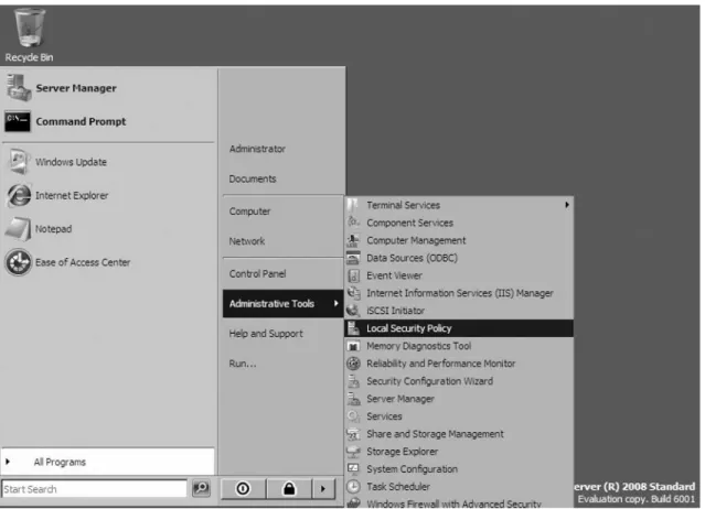 Figure 1.2  Opening Server Manager
