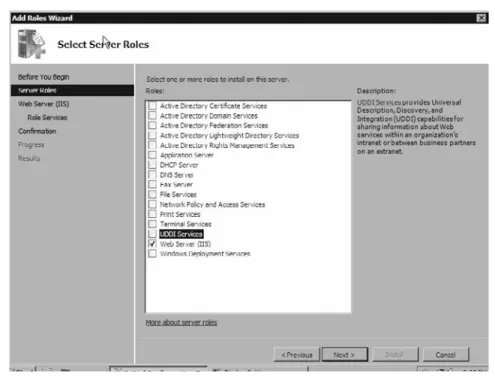 Figure 1.  The Installation Summary Confirmation ScreenFigure 1. List of Server Roles