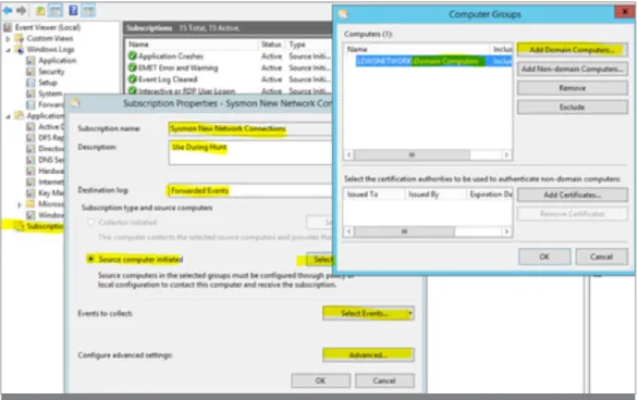 FIGURE  1: BUILDING NEW SUBSCRIPTIONS IN EVENT VIEWER