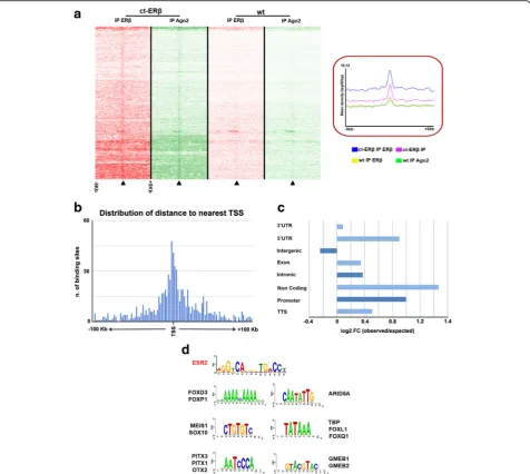 Fig. 7 Co-localization of ERbinding sites in ERβ and AGO2 binding sites in the BC cell genome