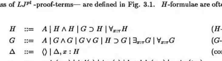 Figure 3.1: Classes of objects of hH .