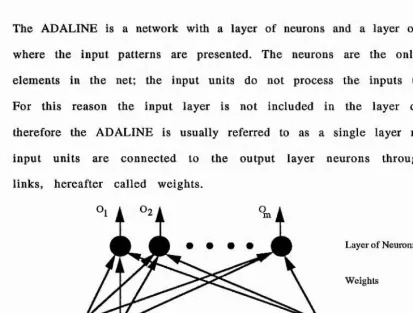 figure 2.1 - The architecture of the ADALINE network