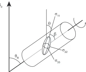 Figure 2.11: Angular dependence of the Legendre polynomials P2(cos θ) and P4(cos θ), as shown by the red and blue lines, respectively.22 