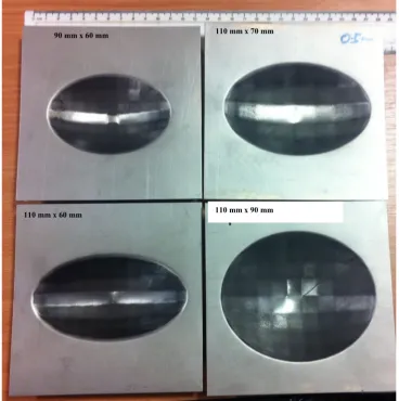Table 1Accuracies of formed ellipsoids (negative deviations indicate over forming while positive deviations indicate under forming)