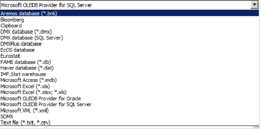 Figure 5. Supported formats 