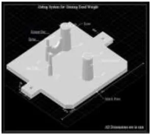 Fig. 4. Design and Dimension of Existing Gating System 