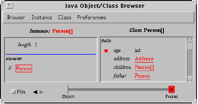 Figure 11. Viewing a superclass of Student