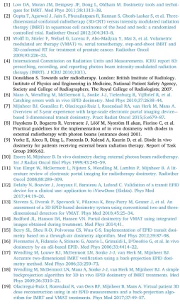 Table 12 reports the results of theperformed with additional slabs of solid water added to the solid waterslab phantom to simulate changes to the patient outline: they demon-strate that a change in water equivalent path length of 1 cm for anoriginal path l