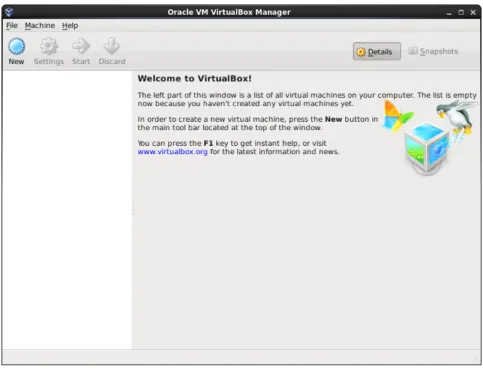 Figure 6.1. Oracle VM VirtualBox Manager