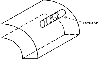 Figure 4. Schematic cross section of the experimental set-up used for the SPCTs with dimensions in mm, adapted from ref