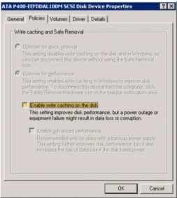 Figure 4: Write Cache Setting