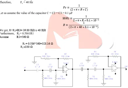 Figure 4. Fourth Order Low - Pass Butterworth Filter. 