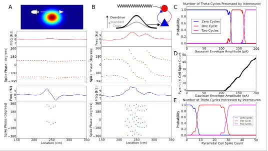 Figure 5. Robustness of phase precession to changes in the strength of place field drive