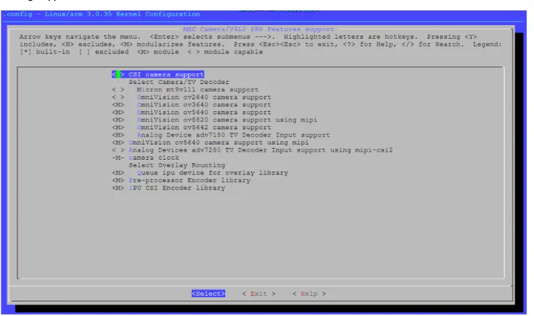 Figure 7-2. MXC Camera/V4L2 PRP Features Support Window