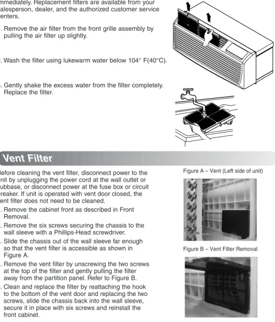 Figure A – Vent (Left side of unit)