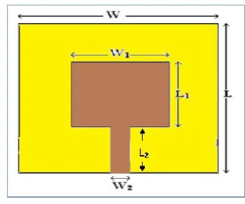 Fig. 1  Microstrip patch antenna structure 