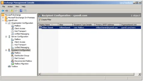 Figure 1-1  The Exchange Management Console. 