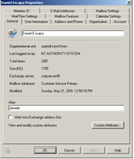 Figure 6-3  View mailbox statistics. 