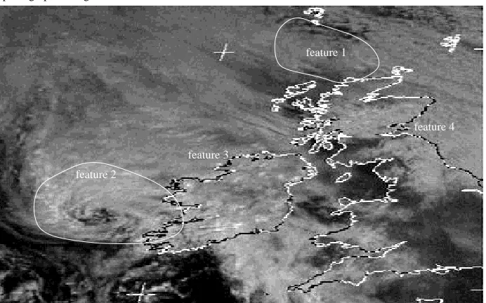 Fig. 2. Features Located in a Weather Map.