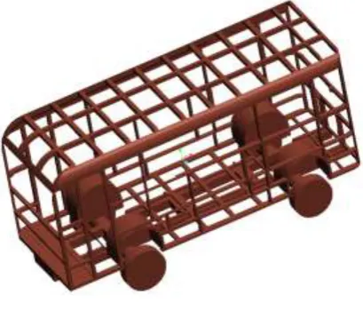 Fig. 1  3-d CAD model of a mini-bus 