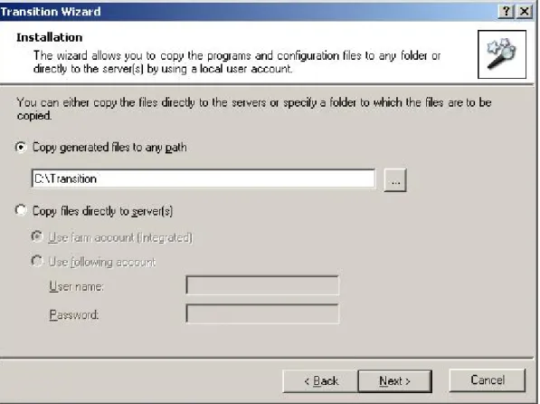 Figure 6: Installation Dialog 