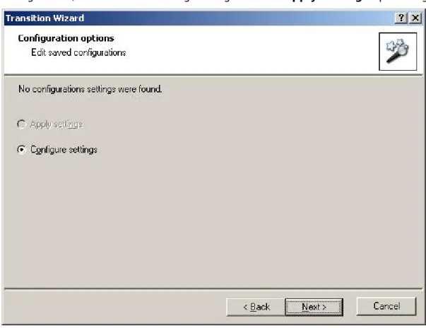 Figure 7: Configuration Options Dialog 