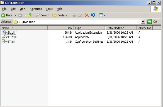 Figure 10: Transition Tool Files 