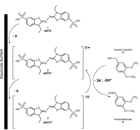 Figure 12). Initially the voltammetric response of ABTS 1 (10 mM) in 