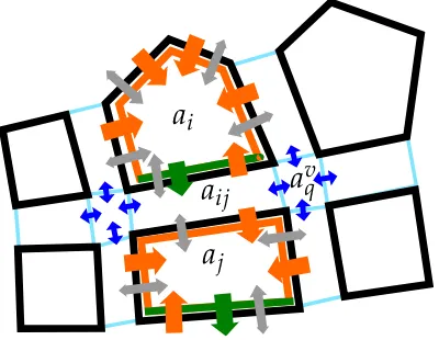 Figure 8: Criterion for determining the index of the section that a point lies in for the piecewise circular coordinatesystem