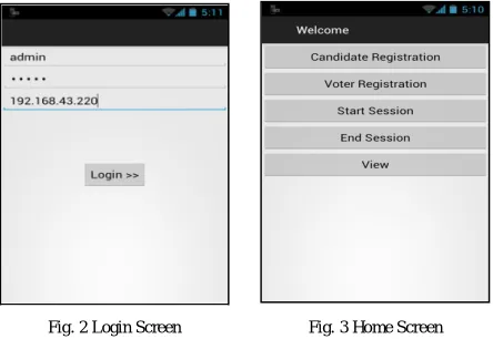 Fig. 3 Home Screen 