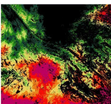 Figure 4. Potential map for transition from forest to croplands.