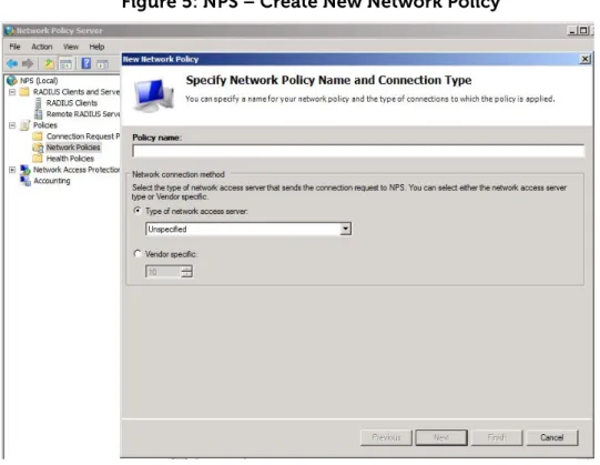 Figure 5: NPS – Create New Network Policy 