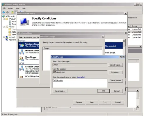 Figure 9: Specify Windows Groups 