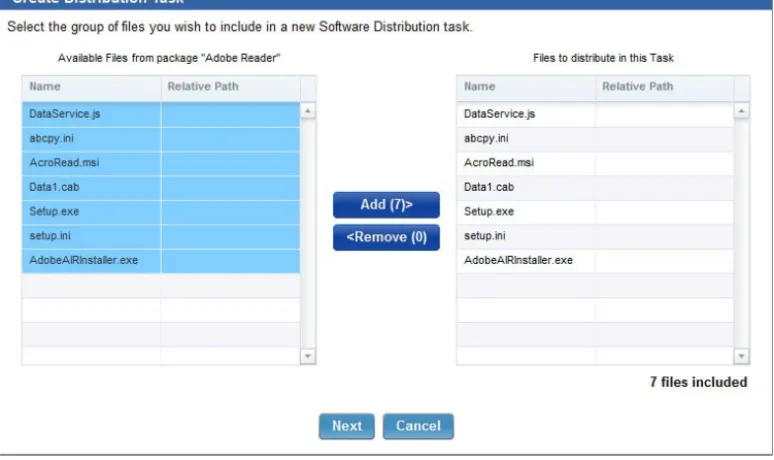 Figure 23. Creating a distribution task