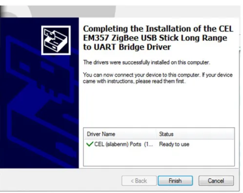 Figure 2. Driver Installation Success