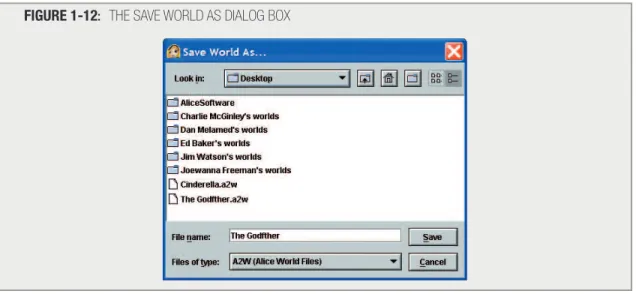 FIGURE 1-12: THE SAVE WORLD AS DIALOG BOX