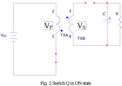 Fig. 1  Simplified flyback converter 