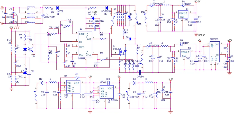 Fig.6 SMPS Circuit Diagram  