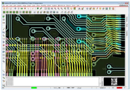 Figure 1: Complex multi-chip SiP designs, including wirebond and flipchip attach die, are  easily and quickly constructed in this powerful rules- and constraint-driven environment