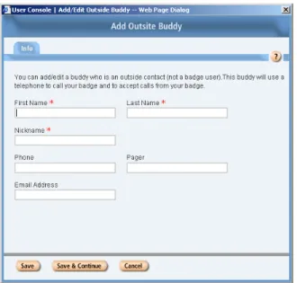 Figure 2. Add Outside Buddy dialog box