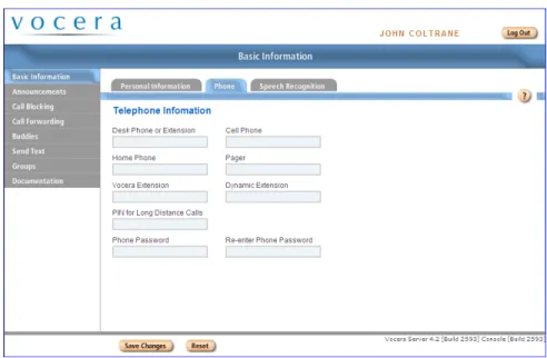 Figure 4. Telephone Information page