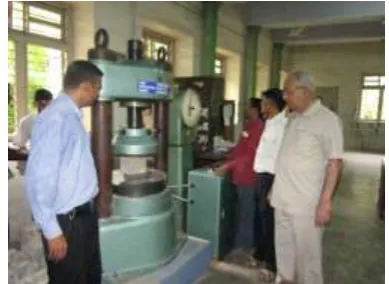 Figure 1: Setup of Compressive Strength Test   