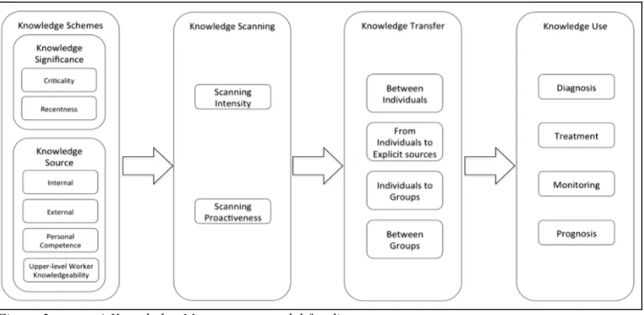 Figure 2.  A Knowledge Management model for disease management. 