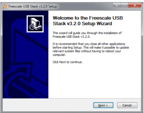 Figure A-1. Freescale USB Stack setup wizard