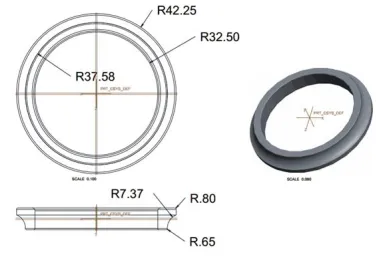 Figure 3 Model and geometry of cage of the Bearing)   