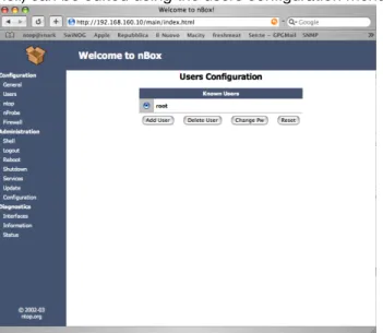 Fig. 10. – nBox 86 : User Configuration Page A simple configuration panel for ntop